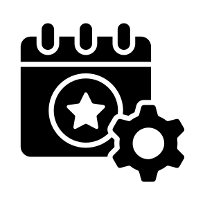 Event Management, Event Planning, Program Coordination, Celebration Management, Schedule icon