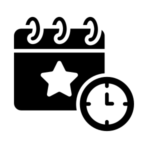 Event Time, Schedule, Meeting Planner, Daily Calendar, Timetable, icon