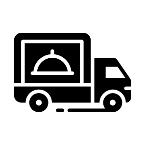 Food Van, Food Delivery, Food Truck, Food Vehicle, Transport icon