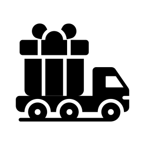 Gift Delivery, Truck, Shipping, Surprise, Present icon