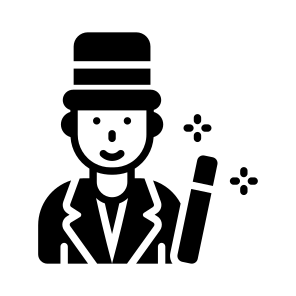 Magican, Trick, Performance, Magic Wand, Magician Character icon