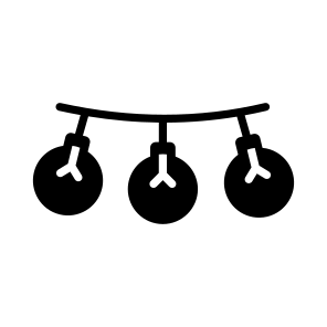 Party Lights, String Lights, Bulb, Illumination, Decor icon