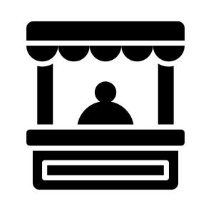 Ticket Kiosk, Booth, Counter, Stall, Ticket Stand icon
