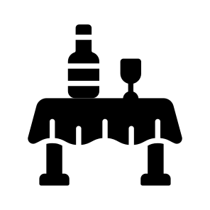 Wine Table, Decoration, Furniture, Interior, Drink Table icon