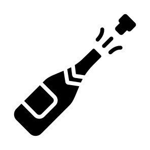 Champagne, Opening, Uncorking, Celebration, Party icon