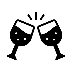 Cheers, Wine, Toast, Clinking, Glasses icon
