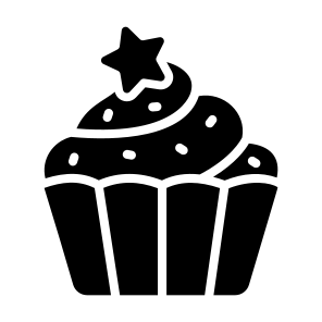 Cupcake, Muffing, Sweetmeat, Dessert, Confectionery icon