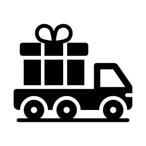 Delivery, Truck, Surprise, Present, Hamper icon