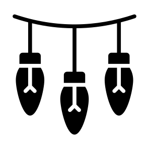 Lights, Bulb, Illumination, Brightness, Decoration icon