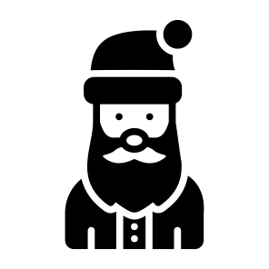 Santa Claus, Christmas, Beanie, Hat, Cap icon