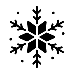 Snowflake, Flake, Winter, Cold, Snowy icon