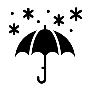 Umbrella, Parasol, Protection, Snowfall, Snowy icon
