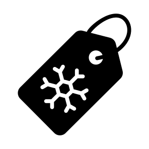 Winter, Cold, Seasonal, Tag, Label icon