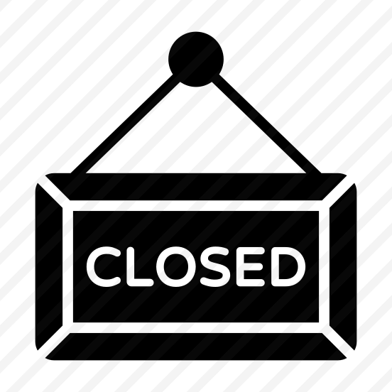 Closed, Sign, Signboard, Signage, Board preview