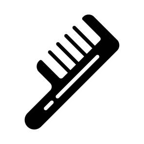 Comb, Detangler, Hairstyling, Hairdressing, Hair icon