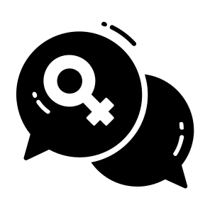 Chat, Bubble, Women Day, Conversation, Communication icon
