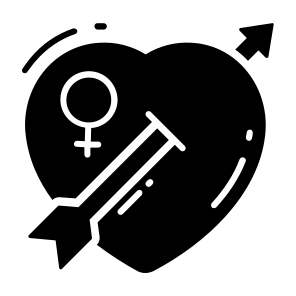 Cupid, Heart, Arrow, Gender, Women Day, icon