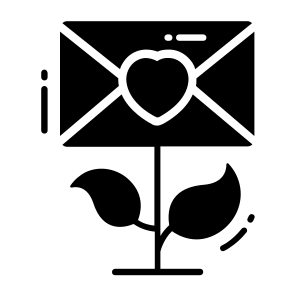 Letter, Love, Romance, Massage, Women, Day, icon
