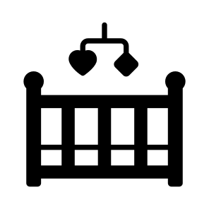 Cradle, Cot, Bed, Furniture, Interior icon