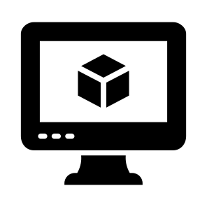 Digital, Modelling, D, Cube, Simulation icon