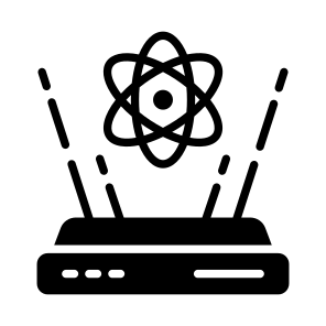 Hologram, Atom, Particles, Projection, Display icon
