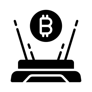 Hologram, Crypto, Cryptocurrency, Bitcoin, Money icon