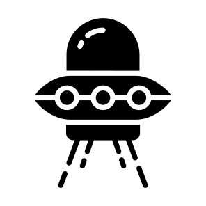 Ufo, Saucer, Spacecraft, Spaceship, Travel icon