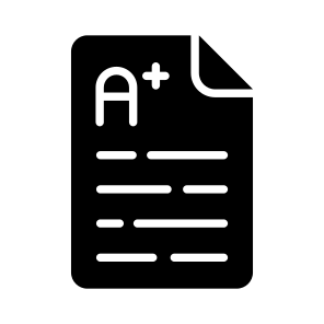 A Grade, Result, Sheet, Marks, Paper icon