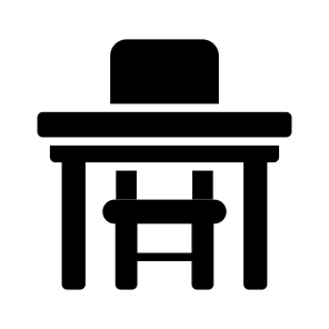 Classroom Table, Desk, Furniture, Interior, Student Table icon