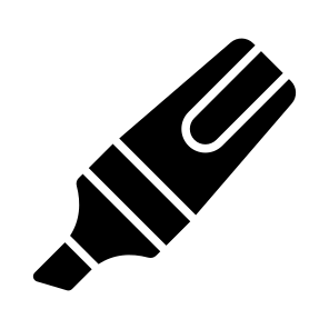 Highlighter, Marker, Colour, Stationery, School Supply icon