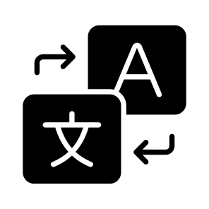 Language Learning, Linguistics, Translation, Practice, Chat icon