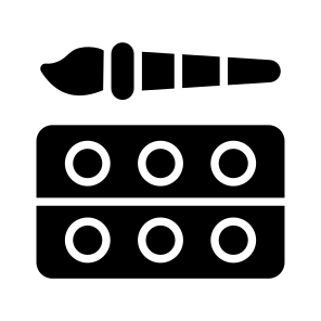 Palette, Swatches, Painting, Colouring, Painting Tools icon