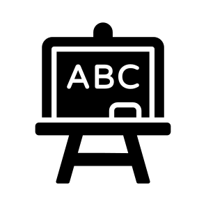 School Board, English Lecture, Writing Board, Whiteboard, Blackboard, icon