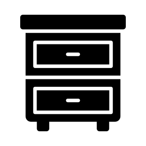 Side Table, File Cabinet, Drawers, Storage, Furniture icon