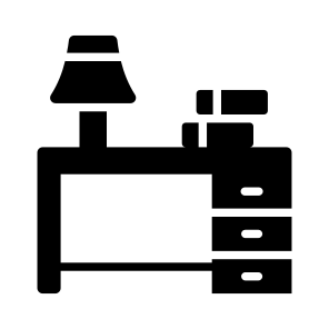 Study Table, Desk, Furniture, Study Area, Interior icon