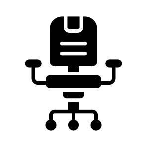 Swivel Chair, Seat, Sitting, Furniture, Interior icon