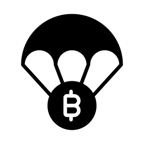 Airdrop, Payment, Bitcoin, Crypto, Cryptocurrency icon
