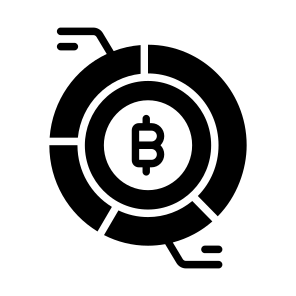 Analysis, Shares, Infographics, Bitcoin, Crypto icon
