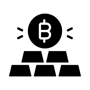Assets, Gold, Bullions, Bitcoin, Crypto icon