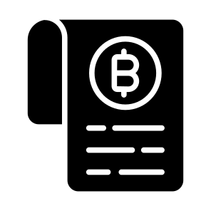 Bill, Invoice, Receipt, Statement, Crypto icon