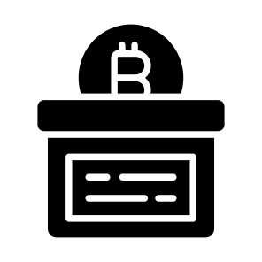 ,box, Saving, Bitcoin, Crypto, Cryptocurrency,,, icon