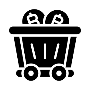 Cart, Trolley, Mining, Bitcoin, Crypto icon