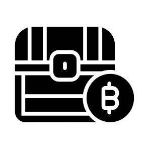 Chest, Treasure, Asset, Bitcoin, Crypto icon
