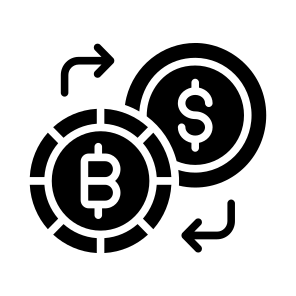 Exchange, Trading, Bitcoin, Crypto, Cryptocurrency icon