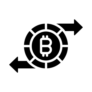 Exchange, Transfer, Bitcoin, Crypto, Cryptocurrency icon