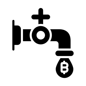 Flow, Tap, Faucet, Liquidity, Bitcoin icon