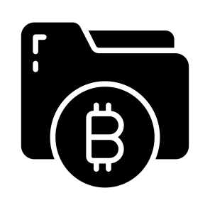 Folder, Record, Archive, Bitcoin, Crypto icon