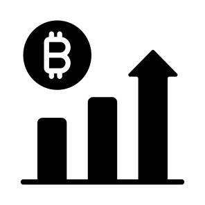 Growth, Analysis, Inflation, Chart, Bitcoin icon