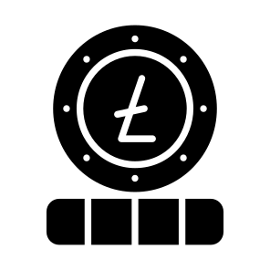 Litecoin, Token, Asset, Crypto, Cryptocurrency icon