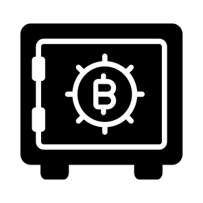 Locker, Vault, Safe, Deposit, Bitcoin icon